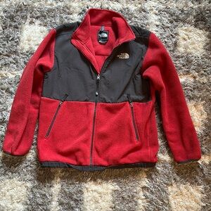 The North Face Red and Black Fleece Jacket